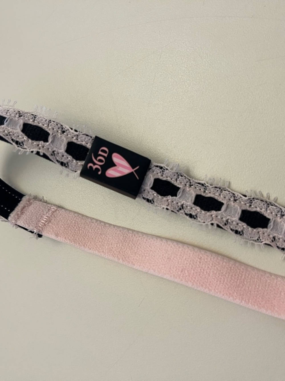 Victoria's Secret Pink Lace Wireless Bra with Decorative Straps - Picture 3 of 6